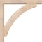 Ekena Millwork Thorton Block Smooth Bracket w/ Offset Brace, Douglas Fir, 5 1/2"W x 38"D x 38"H BKT0604X38X38THR05SDF - alternate 4